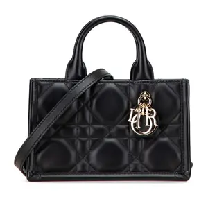 Pre-owned Dior Other Shoulder Bags Book Tote Micro Cannage Leather 2way bag