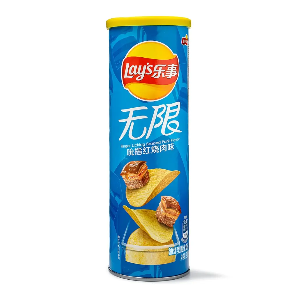 Lay's Stax Potato Chips, Finger Licking Braised Pork Flavor 90 g