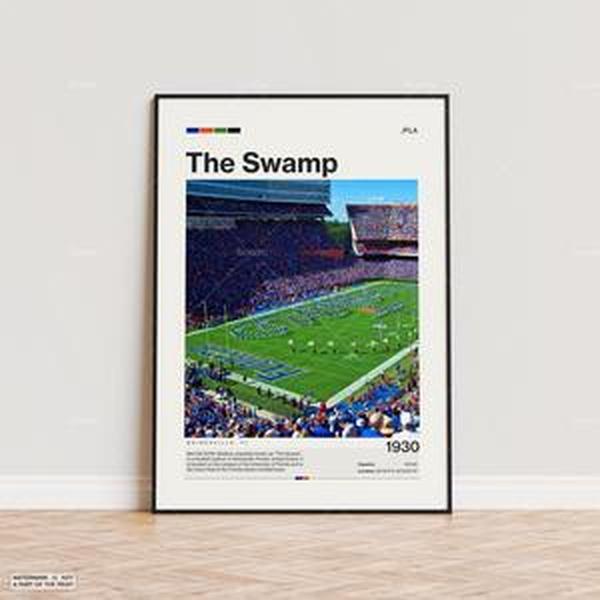 The Swamp Florida Gators Stadium Poster, Florida Gators Poster Print, NCAA Stadium Poster, NCAA Art, Sports Poster, Football Fan Gift #4