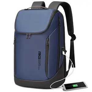 1pc Lightweight and minimalist men's work backpack, Business Intelligence Backpack Waterproof Suitable for 15.6-inch Laptop Backpack with USB Charging Port, Durable Travel Backpack, Gray, Stylish