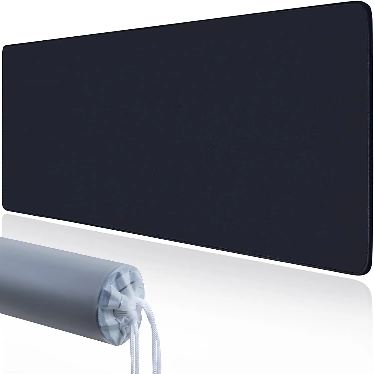 Large Gaming Desk  Pads, XXL 35.4 x 15.7In Computer Desk Cover Matt for Desktop Keyboard and , Big Office Pad Protector Mats, Black  Mousepads, Anti-Slip Rubber Base