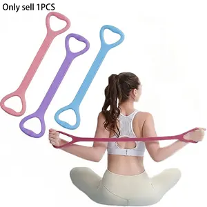1 PCS 8 Resistance Band with Handles, Figure 8 Fitness Resistance Band,  Arm|Back Training Elastic Ropes, for Working Out,Arm,Back,Shoulder Training Elastic Ropes,Exercise Equipment for Yoga, Pilates,Physical Therapy Stretching