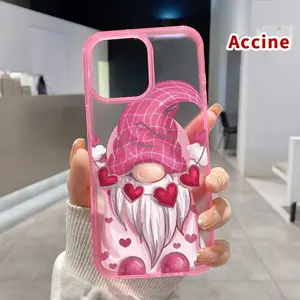 Magnetic Soft Case for iPhone 15 16 14 Pro Max 13 12 11 XR XS Plus E Love - themed Gnome Pattern Shockproof ultra-thin Silicone Crystal Transparent Protective Cover Supports Wireless Charging