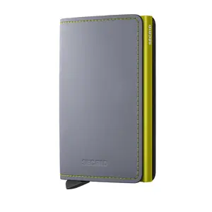 Slimwallet - Matte Grey & Lime