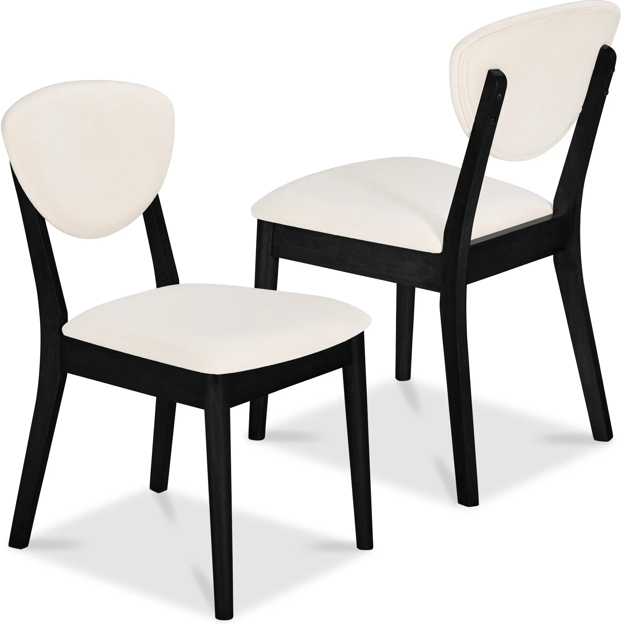 Best Choice Products 2-Piece Mid-Century Modern Wood & Upholstered Dining Chair Set Best Choice Products 2-Piece Mid-Century Modern Wood & Upholstered Dining Chair Set
