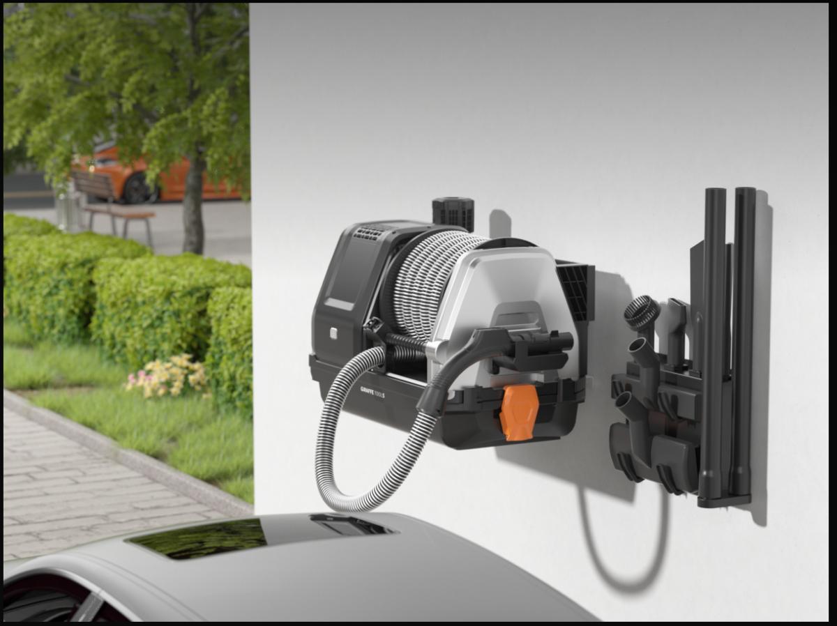 Giraffe Tools Grandstorm Vacuum Cleaner 30ft Retractable Powerful Wet Dry Home Garage Cleaning with 6 Nozzles & 4 4.5 Gallon Dustbin Capacity