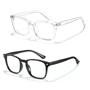 2026 Fashion Anti-Blue Light Glasses, Computer/Gaming/TV/Phones Glasses for Women Men, Large Square Frame, Fashion Eye wear