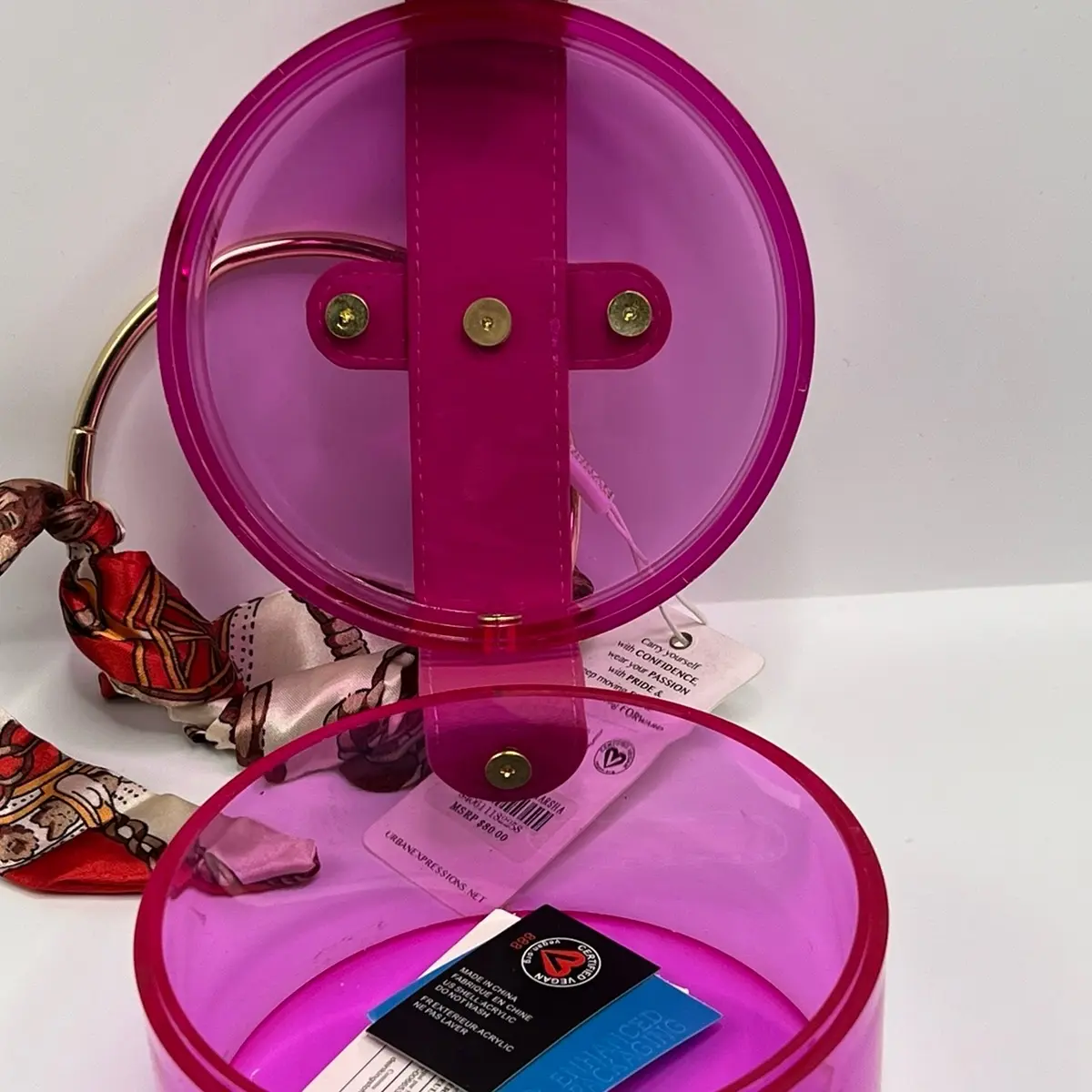 Transparent Acrylic LV inspired clutch