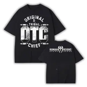 💪[Graphic Tee]WWE Roman Reigns OTC T Shirt Original Tribal Chief Design Smackdown Wrestling Tee Unisex Cotton Graphic Shirt Casual Classic Sports Top Streetwear Outfit Gift for Him and Her Wrestling Fan Shirt Gym Fitness Everyday Wear Athletic Style Tee