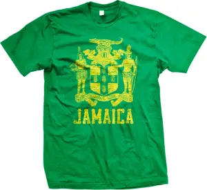 Jamaica Crest- Yellow- Jamaican Pride Ethnic Nationality Unisex T-Shirts Cotton Love