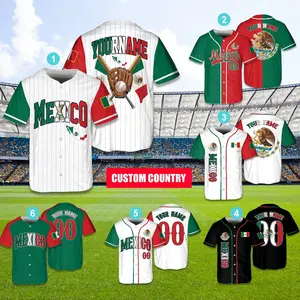 Personalized Mexico Baseball Jersey, Custom Country Mexican Eagle Shirt, Mexico Family Matching Jersey Game Day Outfit For Baseball Lover