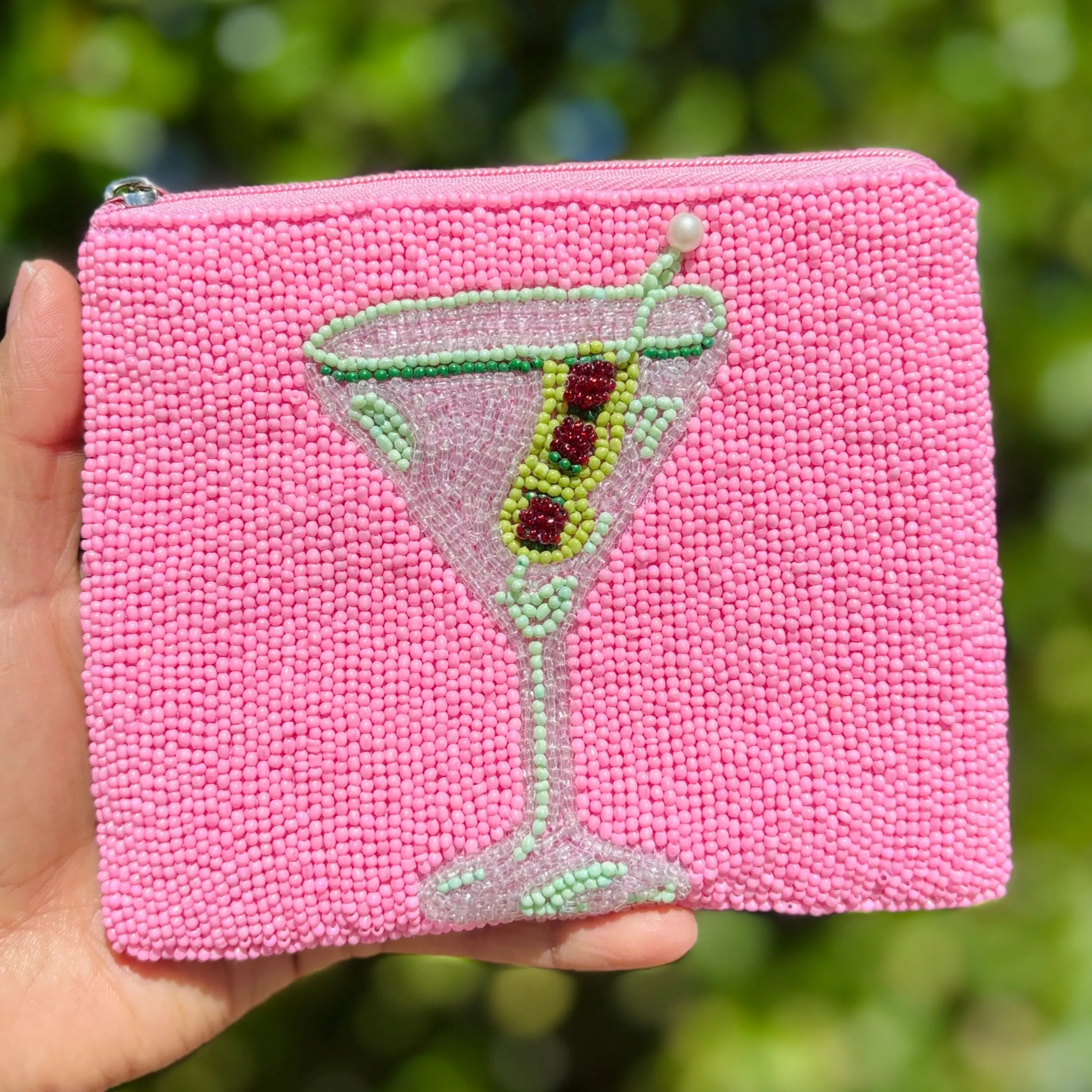 Twine and Love Women's Beaded Martini Clutch Pouch, Elegant Fashion Wallet for Formal Occasions