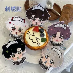 5 styles Anime Love and Deepspace Non Woven Embroidery Keychain Game Xavier Zayne Rafayel ralayo Sylus Caleb Pendant Keyring