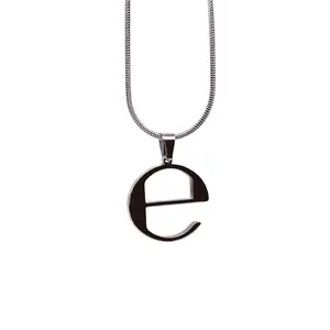 Ecco2k "E" Album Fan-Made Small Stainless Steel Pendant Chain Necklace - 1 Inch Version - 60cm Stainless Steel Chain