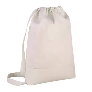 Wholesale Canvas Drawstring Bags with Shoulder Straps Closure