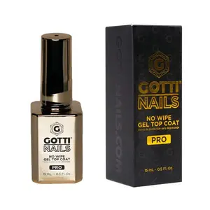 Gotti No Wipe Gel Top Coat - Super Slick - New and Improved Formula (GOLD BOTTLE)