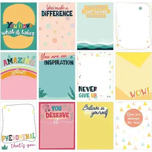12 count Empowering Sticky Note Pads 3" x 4" Motivational Educator Sticky Notes Inspirational Self Stick Note Pad Funny Sticky Notepad Appreciation Gifts for Teacher Office Student (Cute)