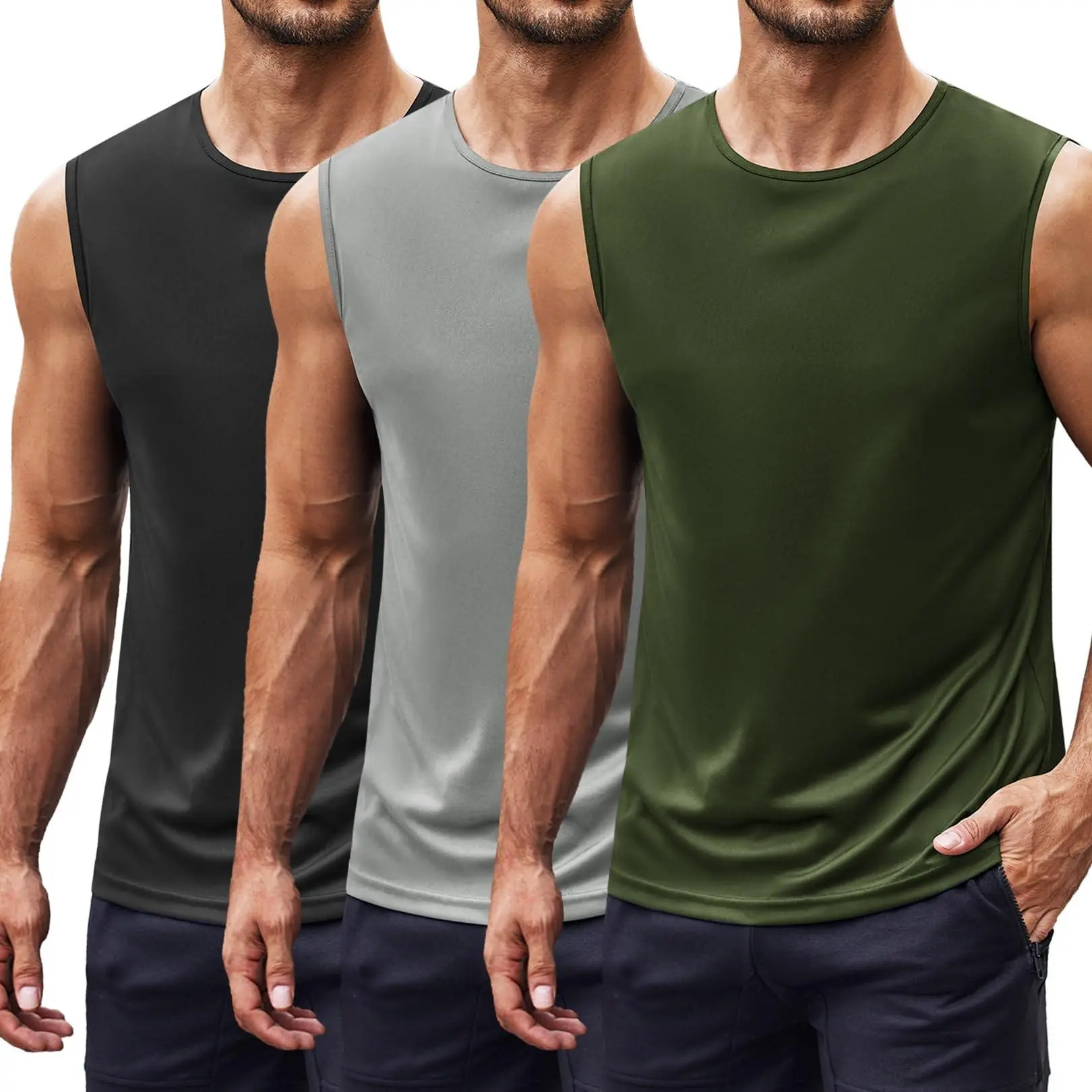 Black/Light Grey/Army Green