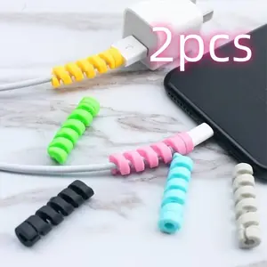 Charging Cable Protector Cover, Durable Silicone Spiral Design, Maximum Protection for Charging Cables, Essential Accessory for Devices