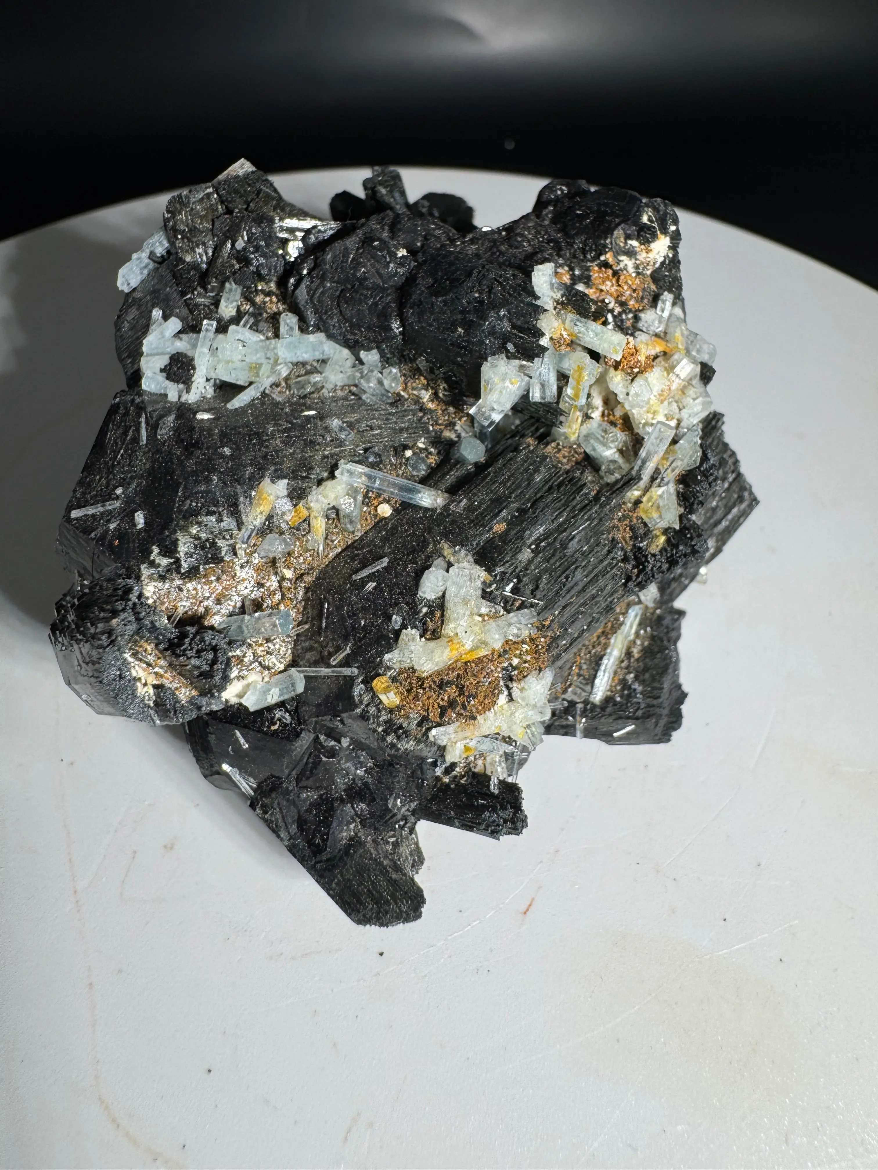 191g Natural Aquamarine Tourmaline Cluster Mineral Specimen Namibia