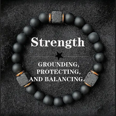 Obsidian Bracelet and Necklace, 8mm Protective Stone, Men's Matte Energy Jewelry, Boost Confidence and Stability, Energy Healing Bracelet, Jewelry Gifts