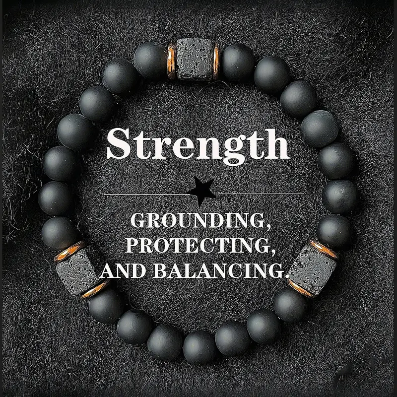 Obsidian Bracelet and Necklace, 8mm Protective Stone, Men's Matte Energy Jewelry, Boost Confidence and Stability, Energy Healing Bracelet, Jewelry Gifts