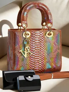 Women's Fashionable Crocodile Embossed Handbag & Clutch Bag, Casual Versatile Shoulder Bag & Clutch Bag, Trendy All-match Bag Set for Daily Use