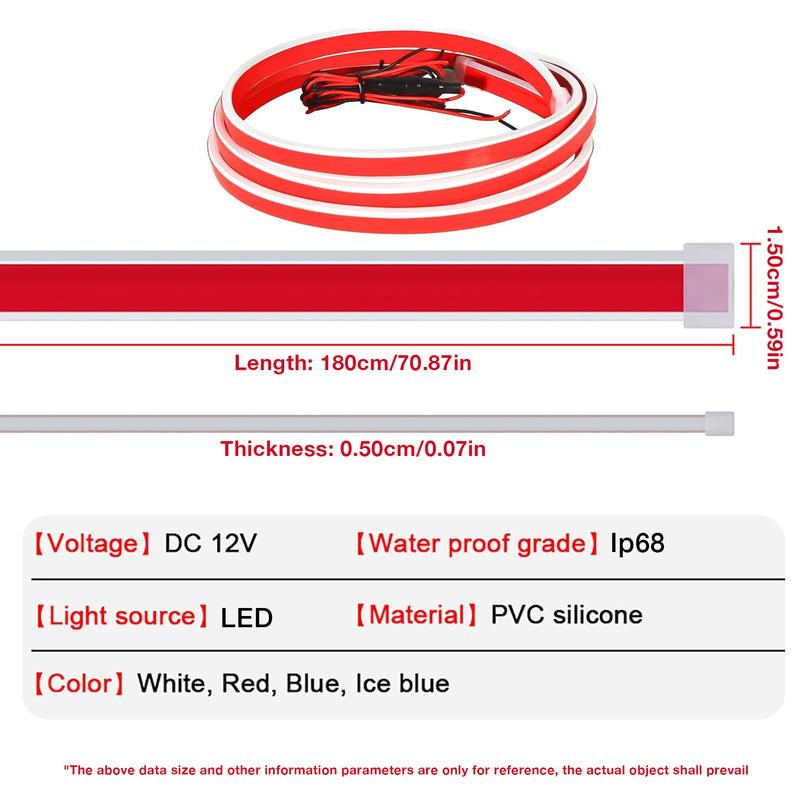 Car Hood Light Strip, 70 Inch 12V Flexible Waterproof LED Lights for Car, Universal Engine Cover Decoration Accessories for Cars, SUVs, Trucks, Dynamic Scan Start-up Effect