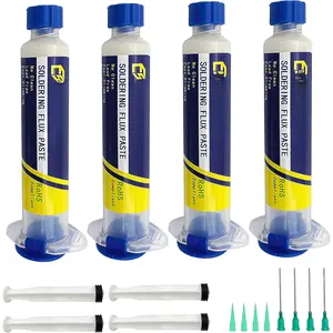 No Clean Soldering Flux Paste(4Pack), Solder Flux For Electronics Soldering, Tin soldering,  Rosin Soldering Flux For Circuit Boards and Copper Electrical Wire