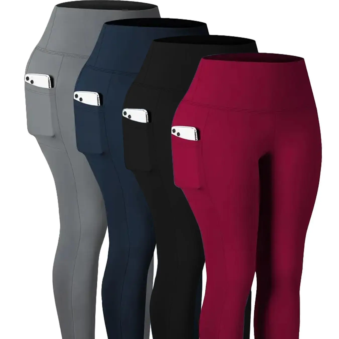 4 pcs  (Black + dark grey + Navy blue + wine red)