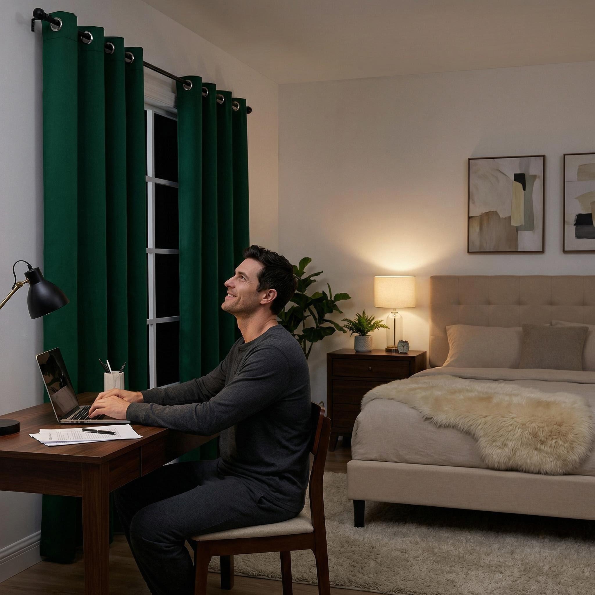 Window Wear 4 Panels 52X90 Inch Blackout Curtains Solid 100% Light Blocking Thermal Insulated Reduce Noise Curtains  Windowshades curtains curtains for bedroom cortinas para salas curtains for living room FT2571