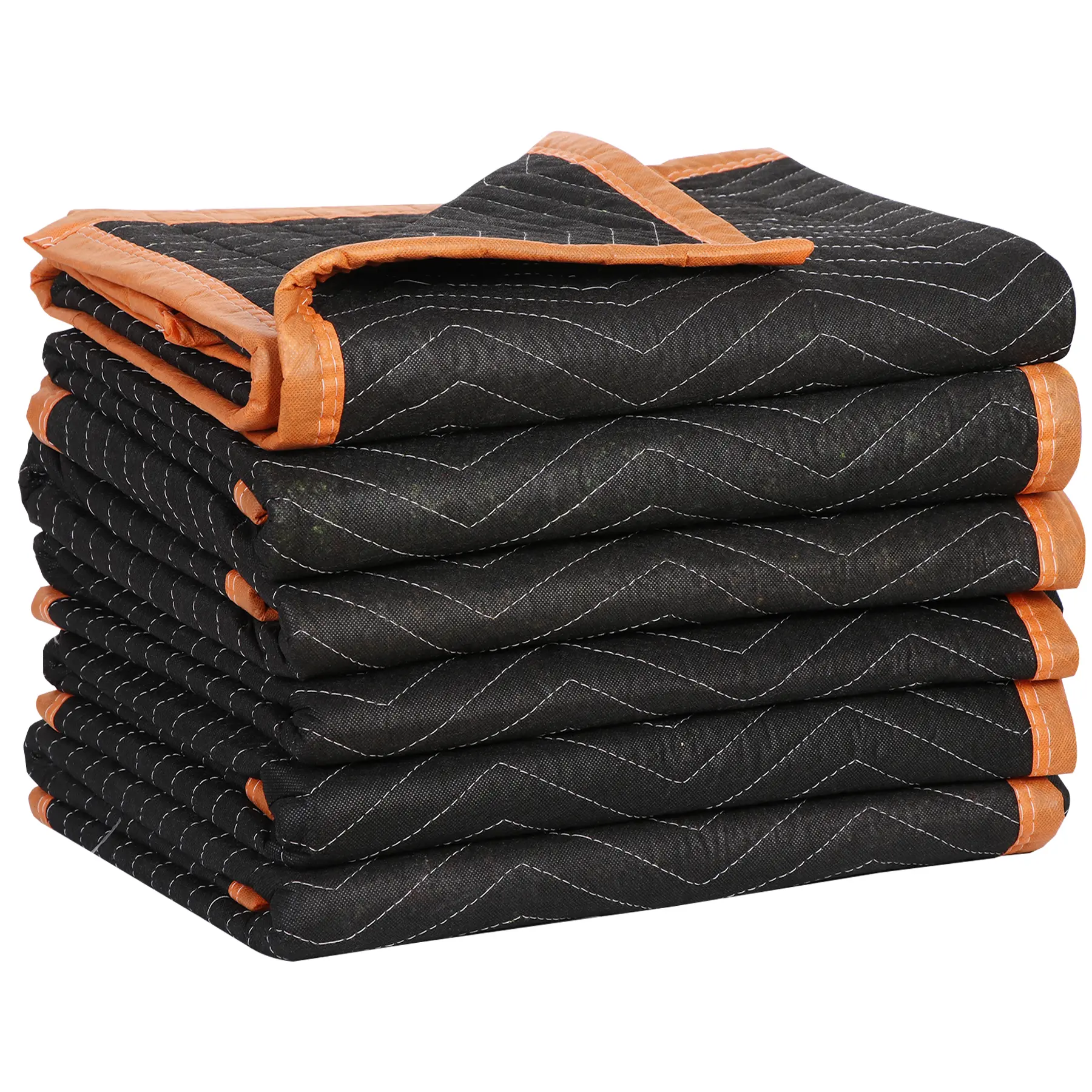 Segawe 6-Pack Thick Heavy-Duty Padded Moving Packing Blankets (72x40in, 13.5lb/dz) - Dual-Sided Stitched Quilted Furniture Wrap, Waterproof Professional Shipping Pads, Travel & Throw Blankets, Travel Blanket,summerwins