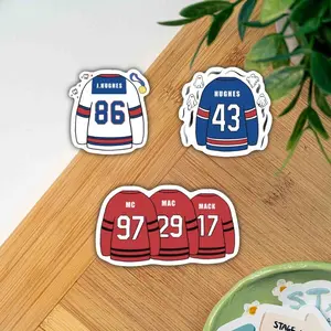 Jack Hughes Golden Goal Quinn Hughes Seeing Ghosts Sticker Pack McMacMack Team Canada Milan 2026 Olympic Hockey Hockey Fan Gift