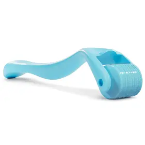 Derma Roller for Hair Beard Facial Skin Face 540 Titanium Microneedle - At-Home Beauty Instrument - Holiday Gift for Men Women (Blue)