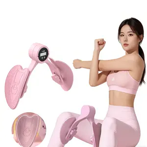 Thigh Trainer Home Fitness Equipment for Hips, Legs, Inner Thigh, Smart Counter, Pink
