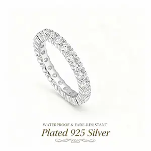 Women's Elegant Timeless Round Cubic Zirconia Stackable Piece - Classic Design Wedding Band, Marquise Promise Accessory, Toe Ornament, Ideal Gift Jewelry