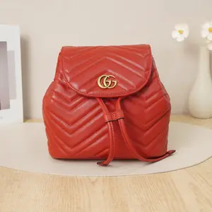 Pre-owned GUCCI Leather Backpacks Marmont Backpack DS058112 A120