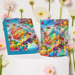Ice Cream Pattern Laser Holographic Gift Bag, 10/20/40pcs Reusable Gift Wrapping Bag with Ziplock, Gift Wrapping Supplies for Wedding Birthday Party