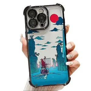 WB Anime Cartoon Adventure Sailing Ship Straw Hat Crew Thousand Sunny Phone Case Compatible with for iphone 17 Air  16 15 14 13 12 11 Pro Max X XR XS Max 8 7 Plus Samsung S21 S22 S23 S24 S25 Shockproof Transparent Soft Back Cover