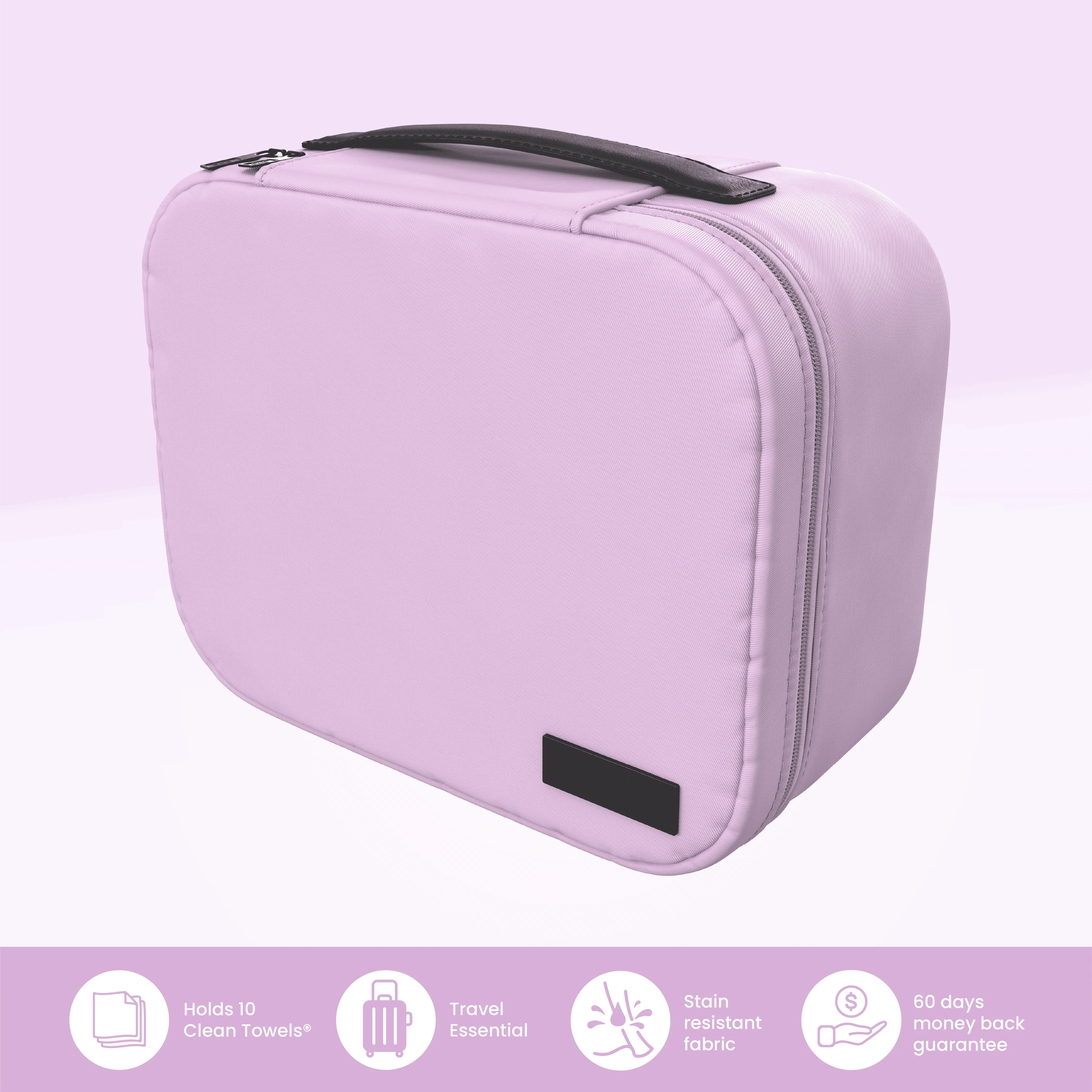 CLEAN SKIN CLUB Travel Cosmetic Makeup Bag Lilac or Sand