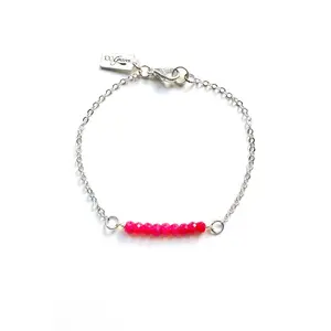 RUBY BRACELET; for Personal Power- gemstone bar bracelet, ruby jewelry, minimalist bracelet, gemstone minimalist jewelry, July birthday gift