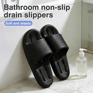 Quick Dry Non-Slip Slippers for Men and Women, Perforated Hollow Out Design Shower Shoes, Lightweight Breathable Footwear for Home, Hotel, Dormitory and Wet Indoor Areas