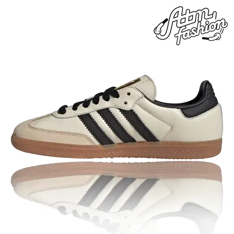 Adidas Originals Samba OG Women's Shoes ID0478 - Cream White Core Black Sand Strata, Authentic Classic Low Top Sneakers, Casual Walking Lifestyle Footwear, Fashion Casual Trainer, Casual Rubber Shoes