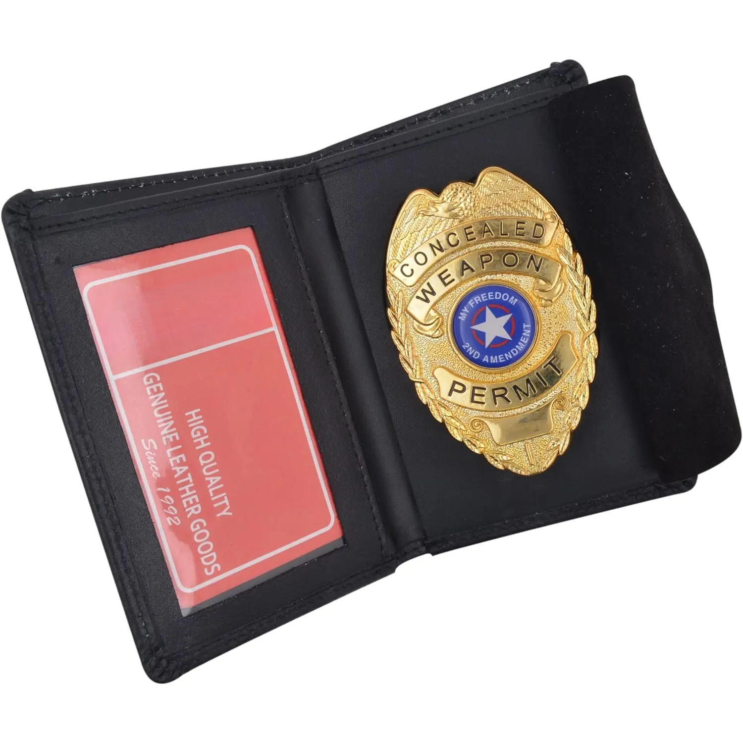 RFID Slim Thin Bifold ID Wallet Oval Shape Badge Holder RFID Slim Thin Bifold ID Wallet Oval Shape Badge Holder
