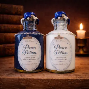 Peace Potion – Color Changing Decorative Bottle - White to Blue