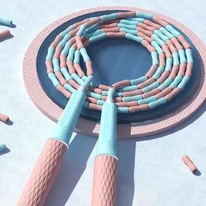 Adjustable Non-Tangle Jump Rope Set, Soft Beaded Handles for Men & Women, Ideal for Fitness Training, Quick Jumping Exercise Equipment