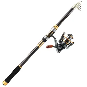 Sougayilang Fishing Rod Reel Combos,24Ton Carbon Fibre,Portable Telescopic Fishing Pole Spinning reels for Travel Saltwater Freshwater Fishing Gifts for Man,