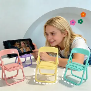 5PCS Cute Mini Chair Phone Stand Foldable Desktop Phone Holder Portable Lazy Phone Bracket Creative Stool Desk DecorAdorable Folding Chair Design, Compact & Lightweight, Easy to Carry & StoreSturdy & Stable, Compatible with All Phones -RR
