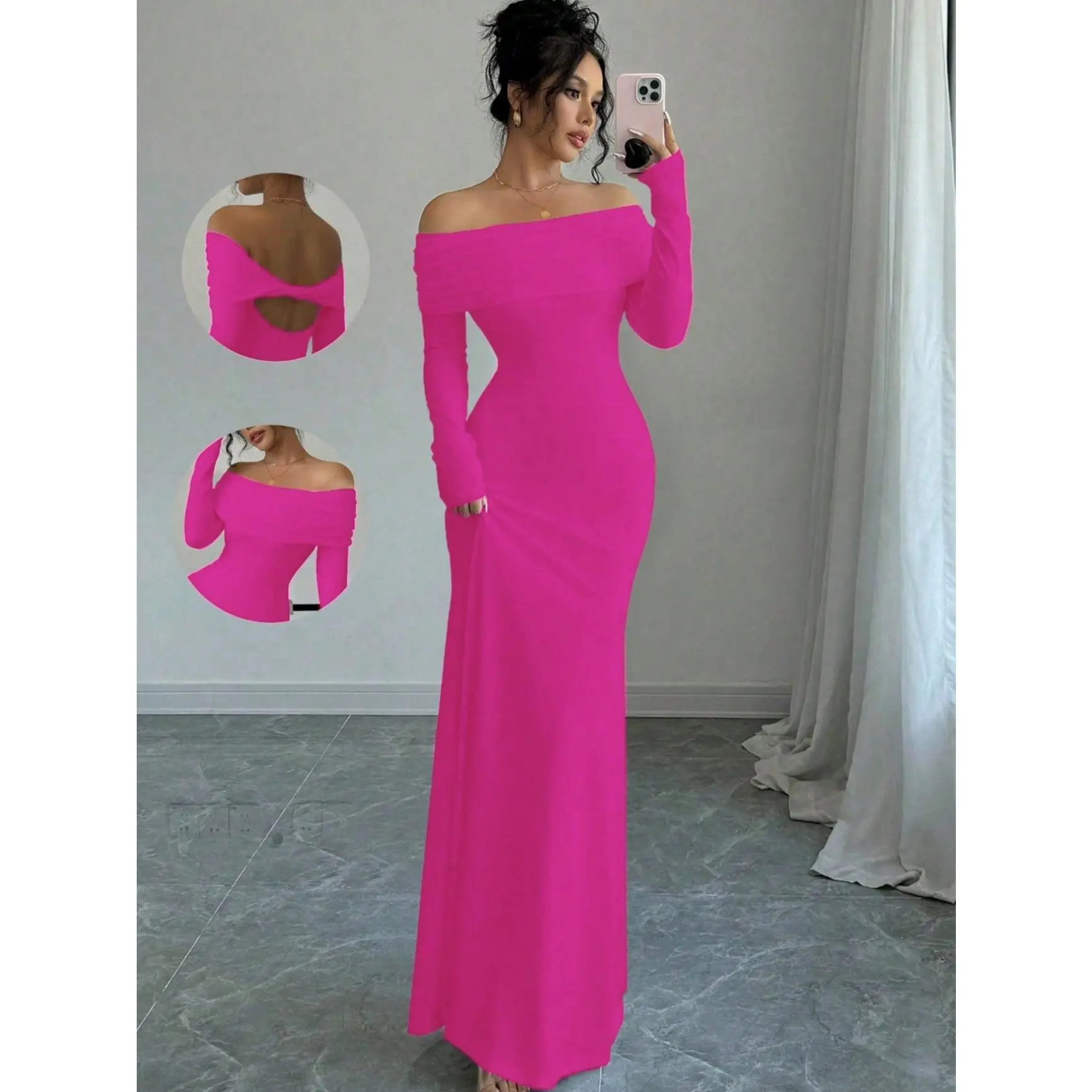 Women's Elegant Comfortable Solid White Polyester-Spandex Fabric Off-Shoulder Sleeve Ruched Pleated Bodycon Long Evening Formal Dress for Fall Celebrations, Lady's Formal Wear - TikTok Shop Women's Elegant Comfortable Solid White Polyester-Spandex Fabric Off-Shoulder Sleeve Ruched Pleated Bodycon Long Evening Formal Dress for Fall Celebrations, Lady's Formal Wear - TikTok Shop