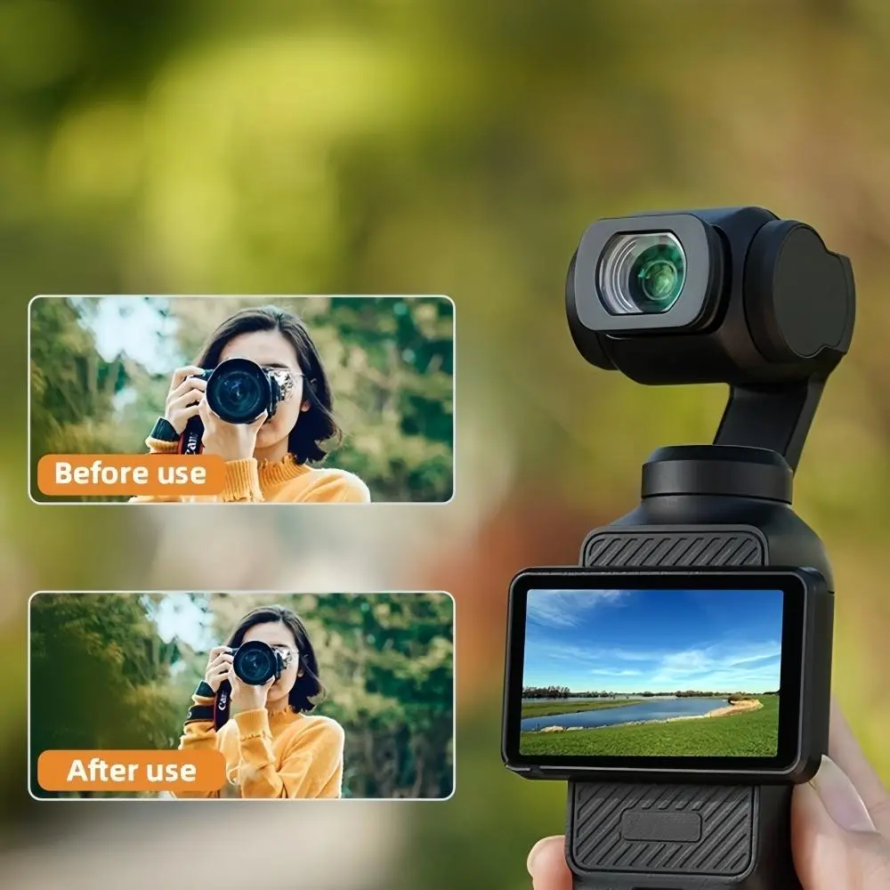 Magnetic Wide-angle Lens, 112° Large View Angle HD Low Distortion Lens, Lightweight & Easy To Store Camera Accessories for DJI POCKET 3, Smartphone, Video Recording Accessories